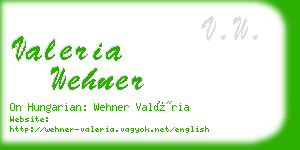 valeria wehner business card